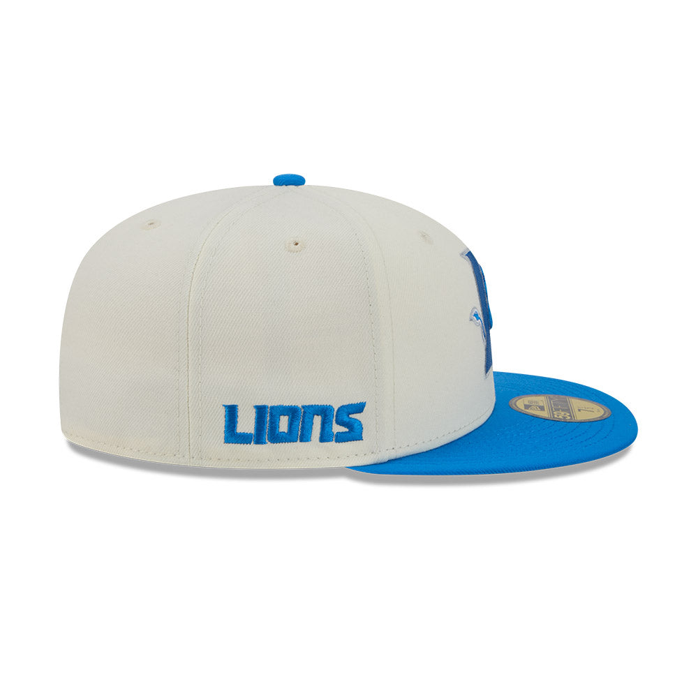 Detroit Lions "DECEPTOR" Exclusive New Era 59Fifty Fitted Hat - Chrome/Light Blue
