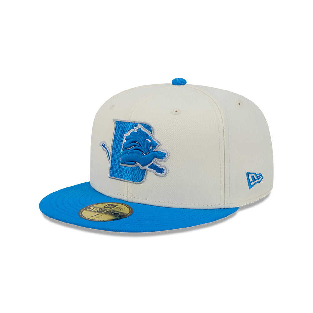 Detroit Lions "DECEPTOR" Exclusive New Era 59Fifty Fitted Hat - Chrome/Light Blue