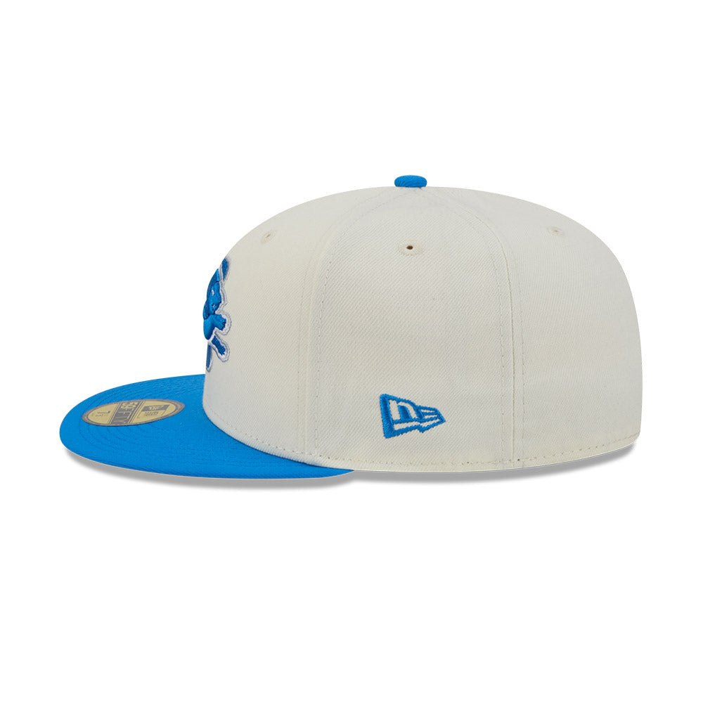 Detroit Lions "DECEPTOR" Exclusive New Era 59Fifty Fitted Hat - Chrome/Light Blue