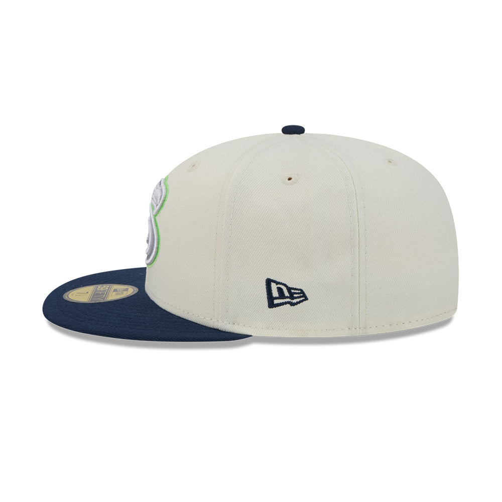 Seattle Seahawks "DECEPTOR" Exclusive New Era 59Fifty Fitted Hat - Chrome/Navy