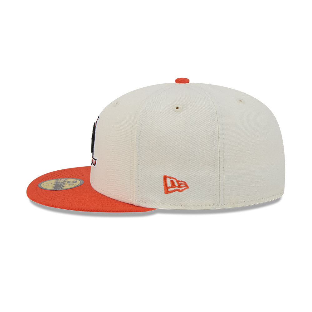 Anaheim Ducks "DECEPTOR" Exclusive New Era 59Fifty Fitted Hat - Chrome/Orange