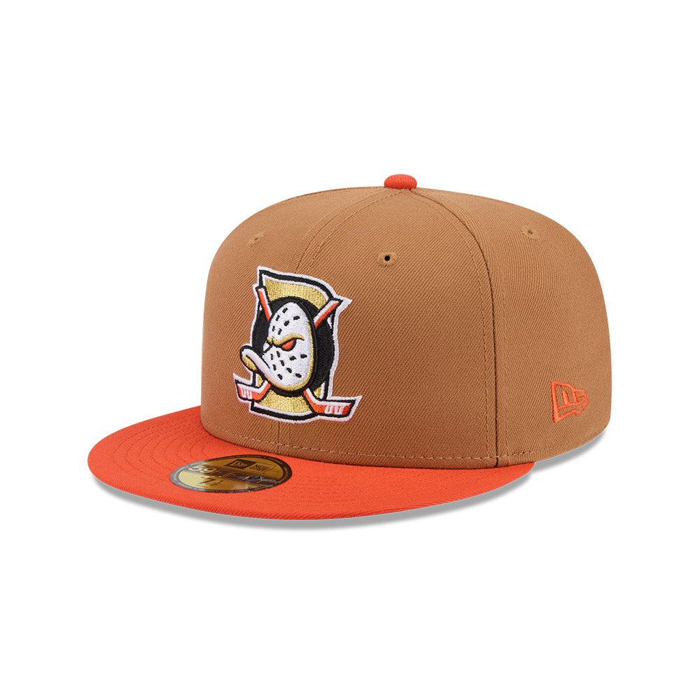 Anaheim Ducks "DECEPTOR" Exclusive New Era 59Fifty Fitted Hat - Bronze/Orange