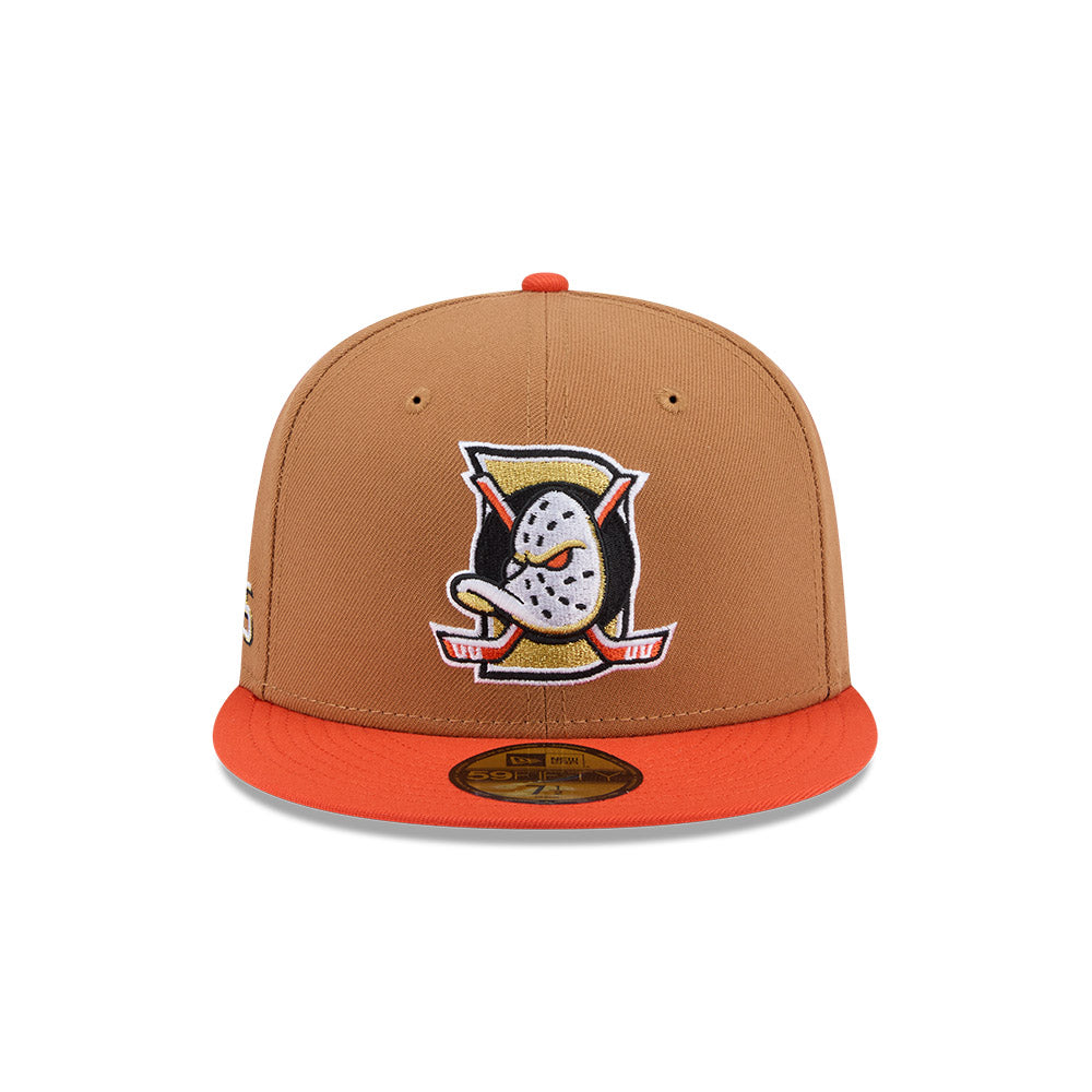 Anaheim Ducks "DECEPTOR" Exclusive New Era 59Fifty Fitted Hat - Bronze/Orange