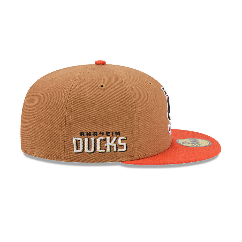 Anaheim Ducks "DECEPTOR" Exclusive New Era 59Fifty Fitted Hat - Bronze/Orange