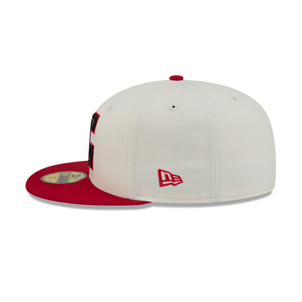Chicago Blackhawks "DECEPTOR" Exclusive New Era 59Fifty Fitted Hat - Chrome/Red