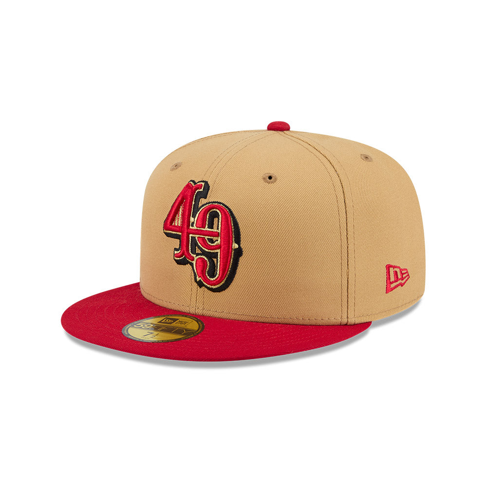 San Francisco 49ers "DECEPTOR" Exclusive New Era 59Fifty Fitted Hat - Bronze/Scarlet
