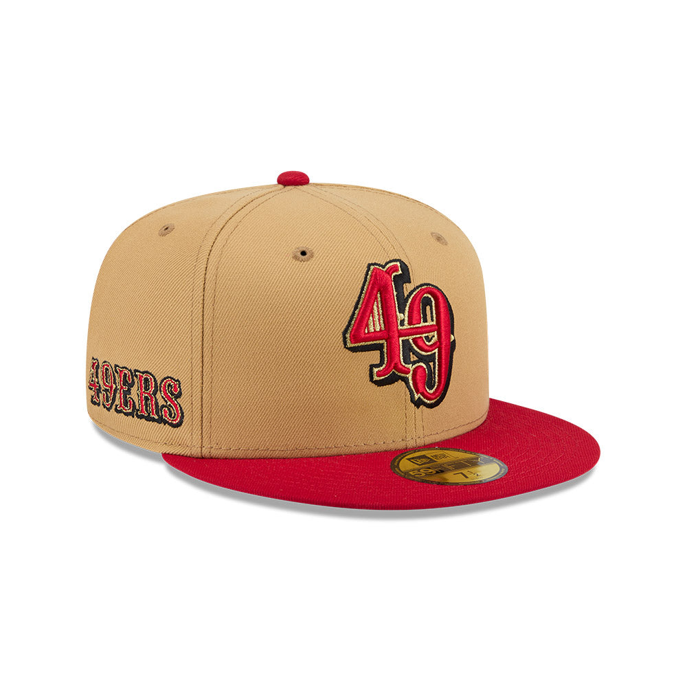 San Francisco 49ers "DECEPTOR" Exclusive New Era 59Fifty Fitted Hat - Bronze/Scarlet