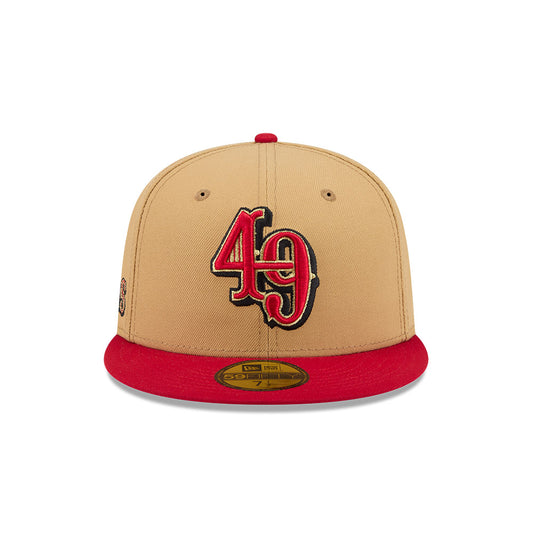 San Francisco 49ers "DECEPTOR" Exclusive New Era 59Fifty Fitted Hat - Bronze/Scarlet
