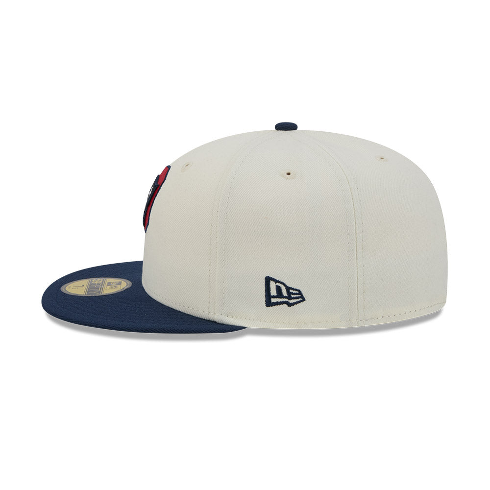 New England Patriots "DECEPTOR" Exclusive New Era 59Fifty Fitted Hat - Chrome/Navy