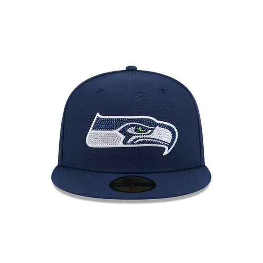 Seattle Seahawks "RHINESTONE" Exclusive New Era 59Fifty Fitted Hat - Navy