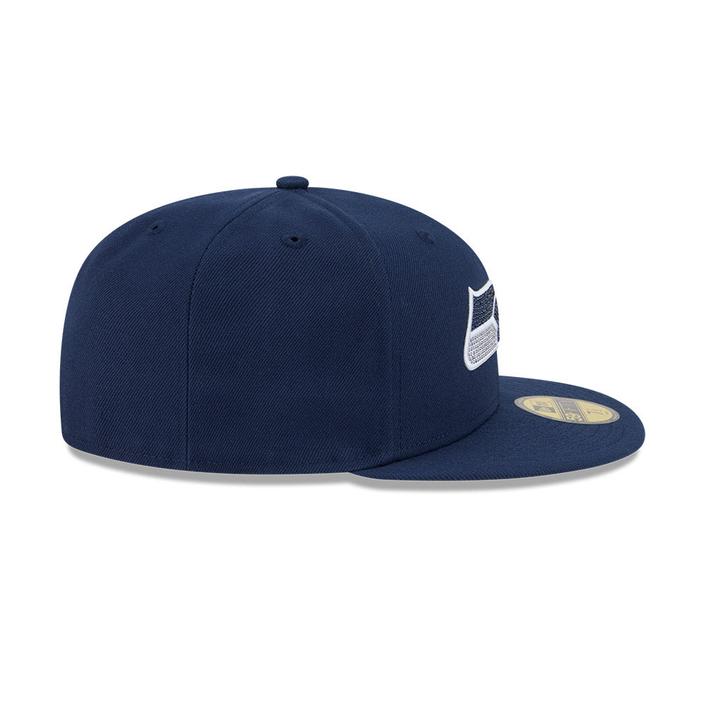 Seattle Seahawks "RHINESTONE" Exclusive New Era 59Fifty Fitted Hat - Navy