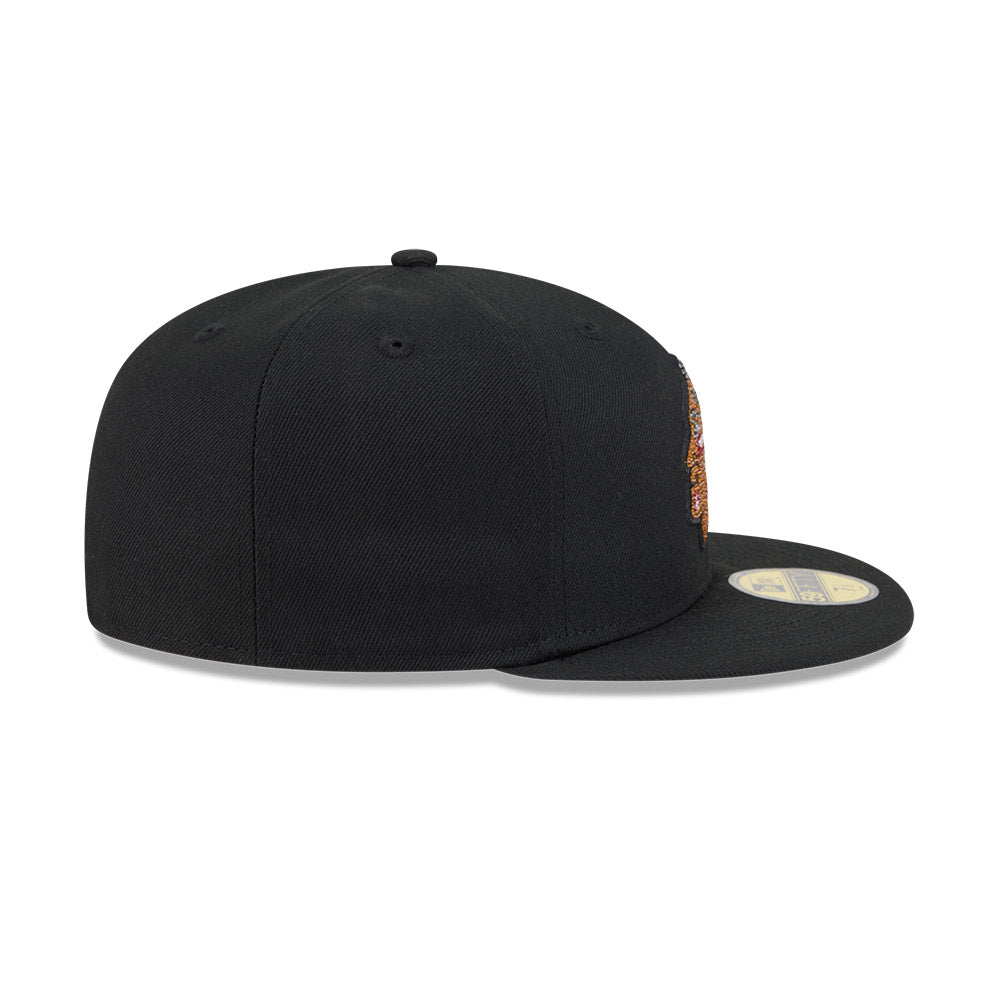 Chicago Blackhawks "RHINESTONE" Exclusive New Era 59Fifty Fitted Hat -Black