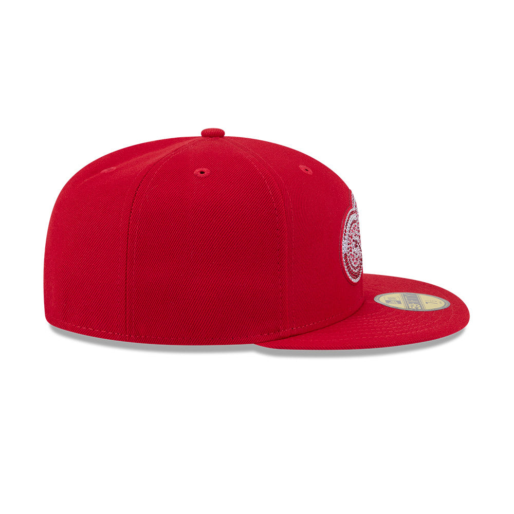 Detroit Red Wings "RHINESTONE" Exclusive New Era 59Fifty Fitted Hat - Red
