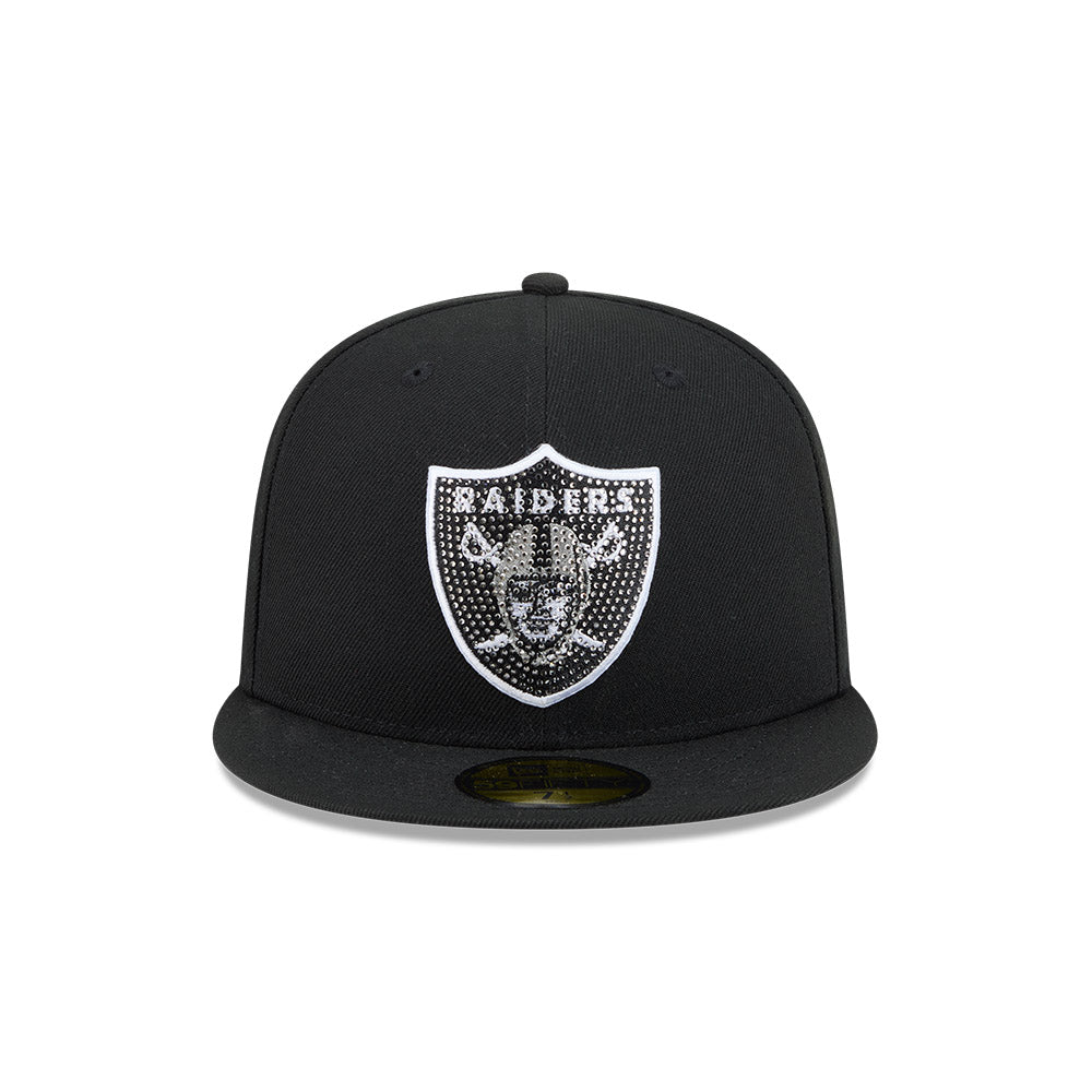 Las Vegas Raiders "RHINESTONE" Exclusive New Era 59Fifty Fitted Hat - Black