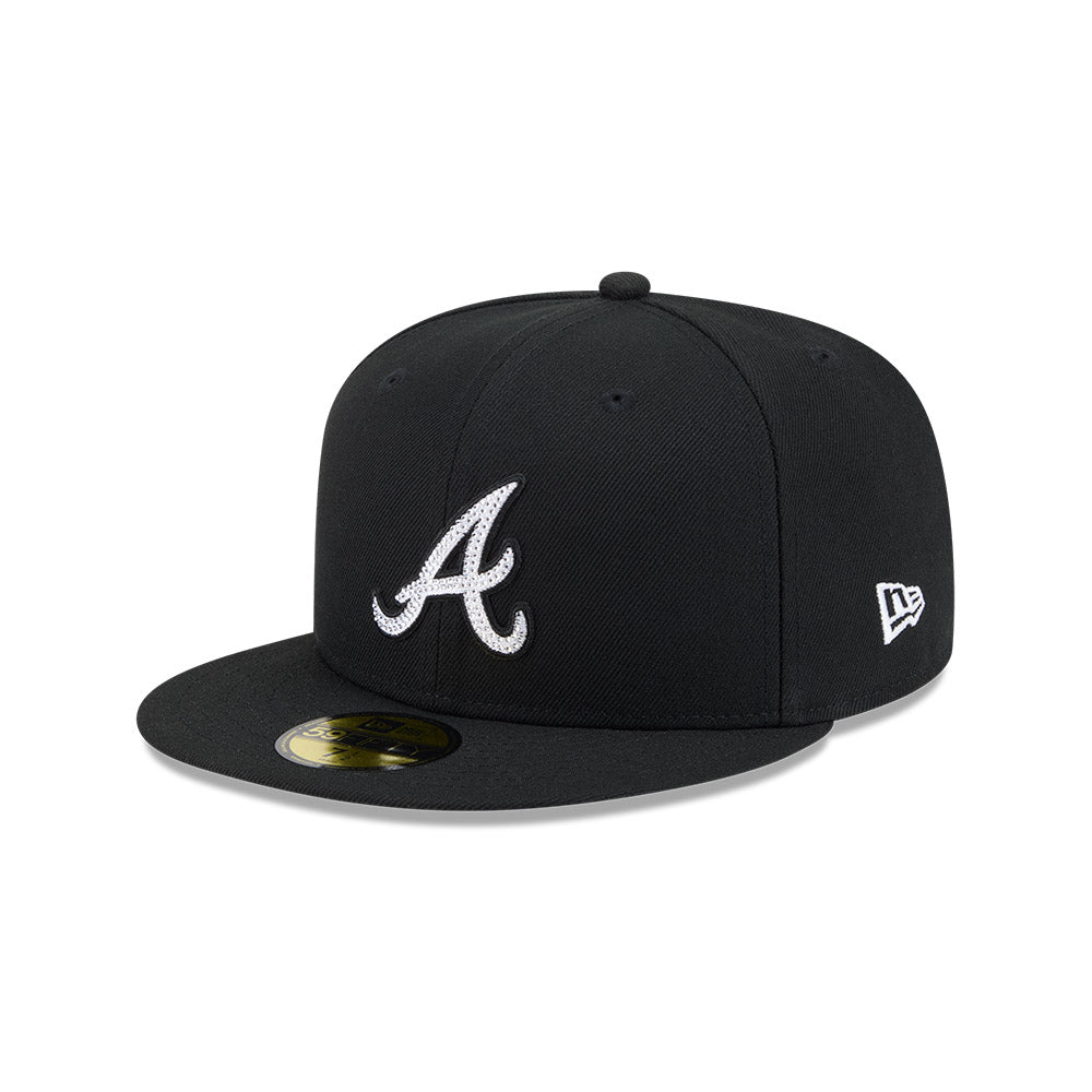 Atlanta Braves "RHINESTONE" Exclusive New Era 59Fifty Fitted Hat - Navy