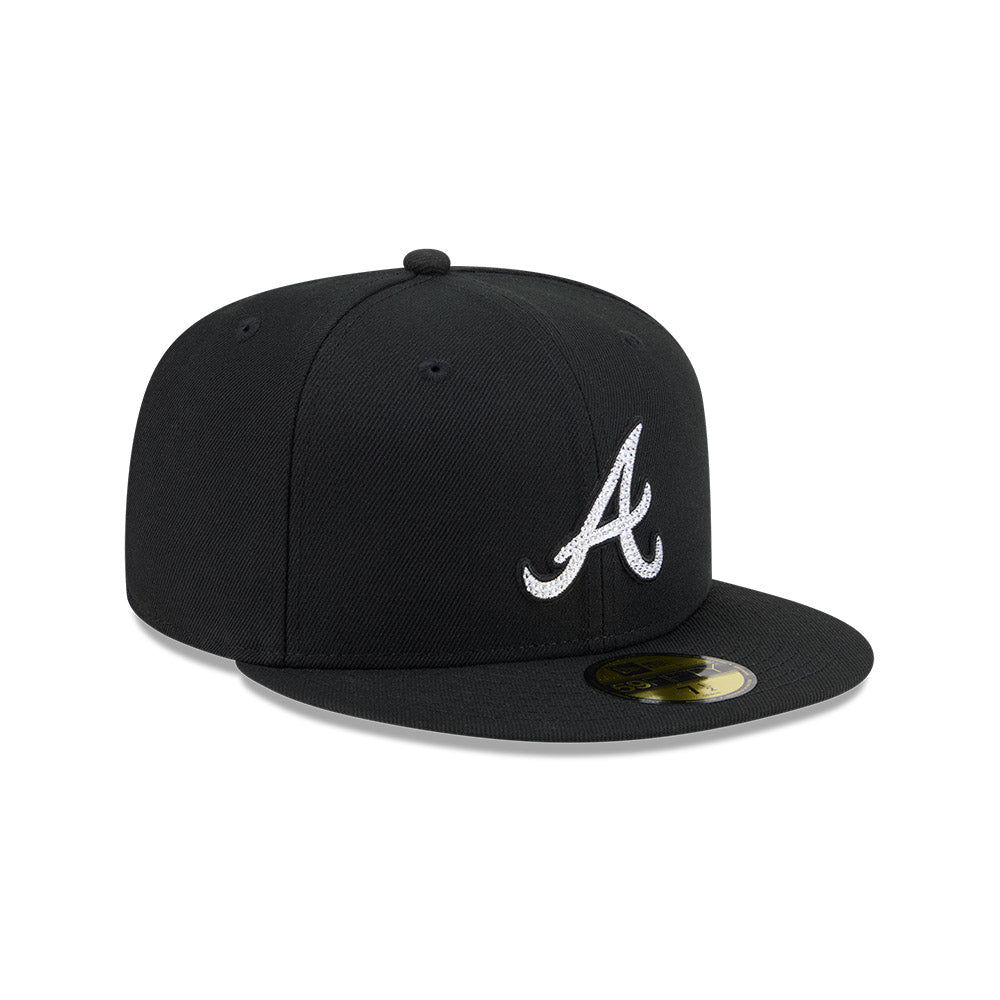 Atlanta Braves "RHINESTONE" Exclusive New Era 59Fifty Fitted Hat - Navy