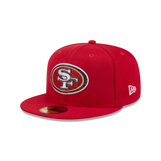 San Francisco 49ers "RHINESTONE" Exclusive New Era 59Fifty Fitted Hat - Scarlet