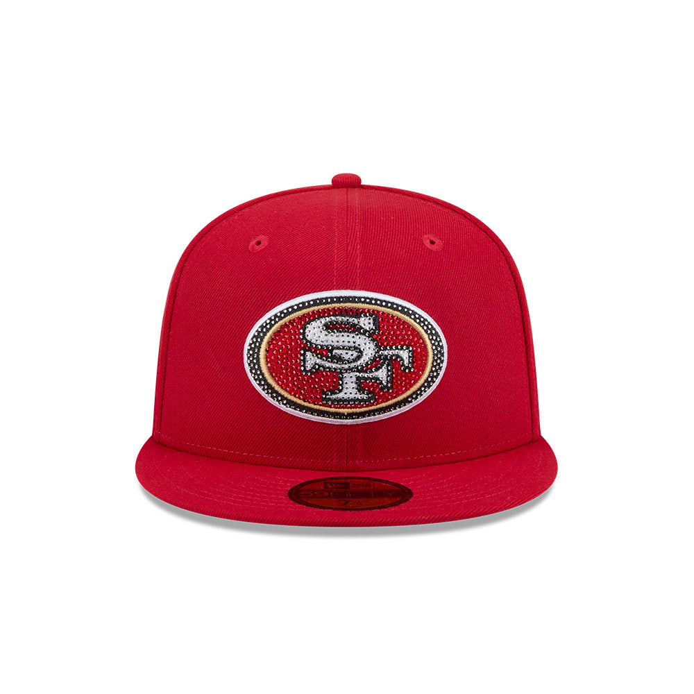 San Francisco 49ers "RHINESTONE" Exclusive New Era 59Fifty Fitted Hat - Scarlet