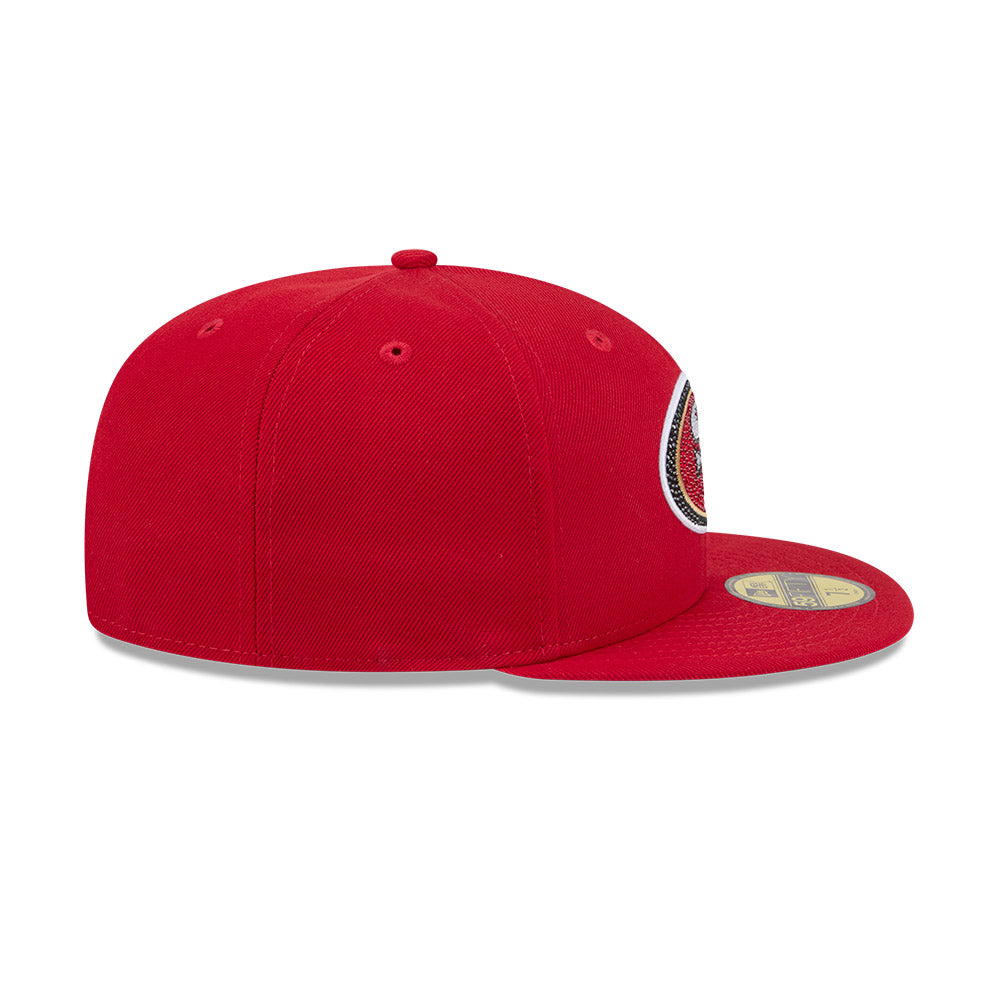 San Francisco 49ers "RHINESTONE" Exclusive New Era 59Fifty Fitted Hat - Scarlet
