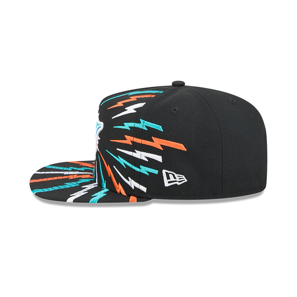 Miami Dolphins New Era "THE BOLT" 9Fifty A-Frame Snapback NFL Hat - Black
