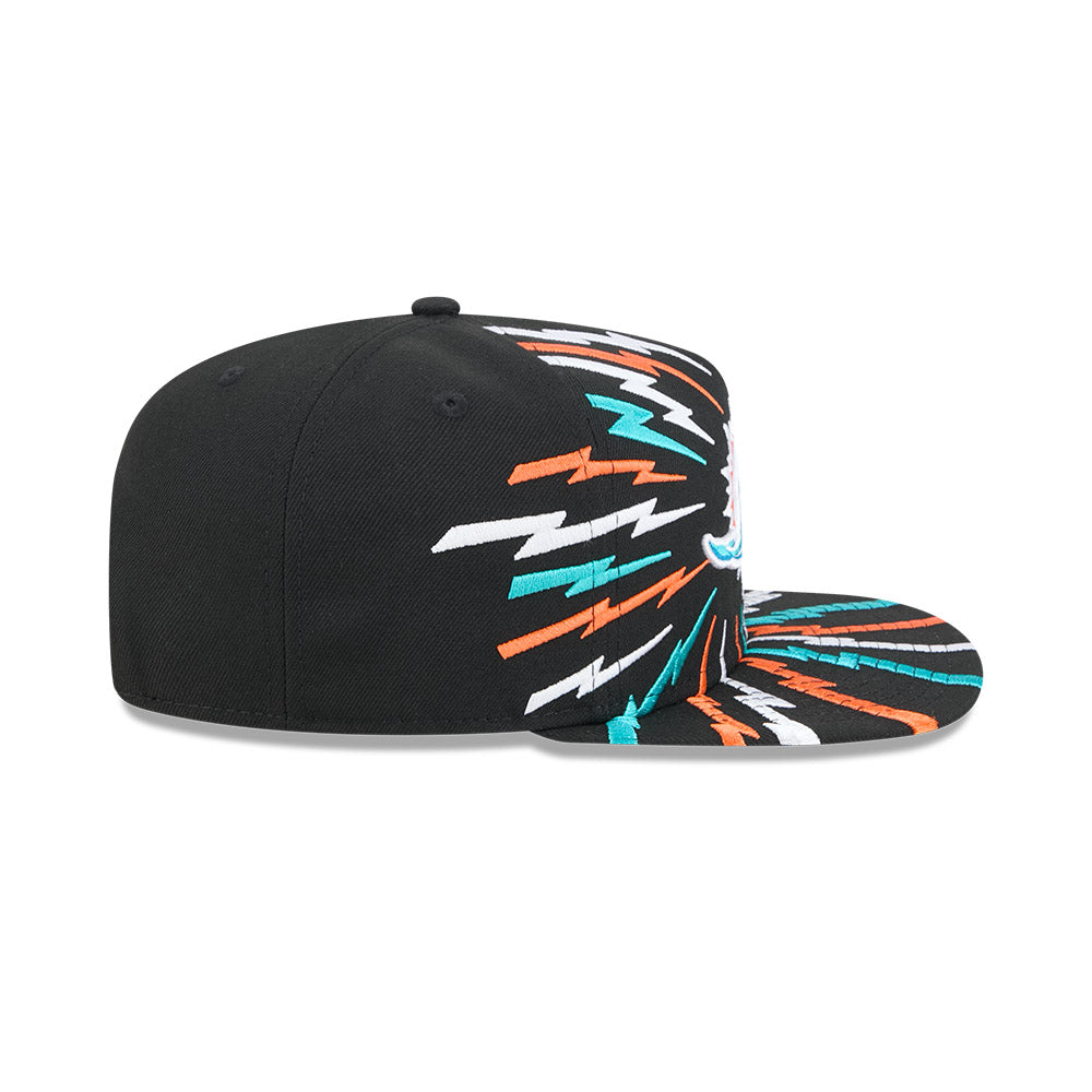Miami Dolphins New Era "THE BOLT" 9Fifty A-Frame Snapback NFL Hat - Black