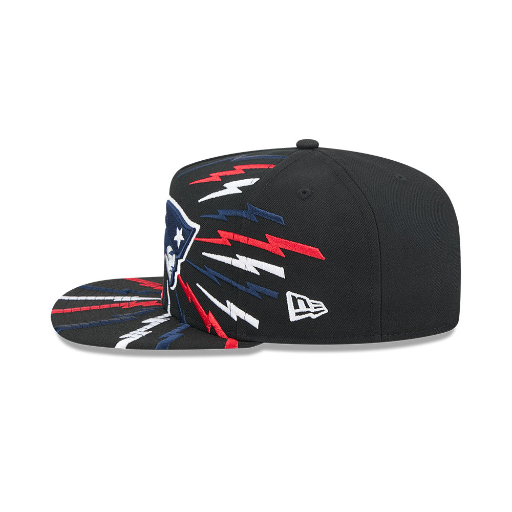New England Patriots New Era "THE BOLT" 9Fifty A-Frame Snapback NFL Hat - Black