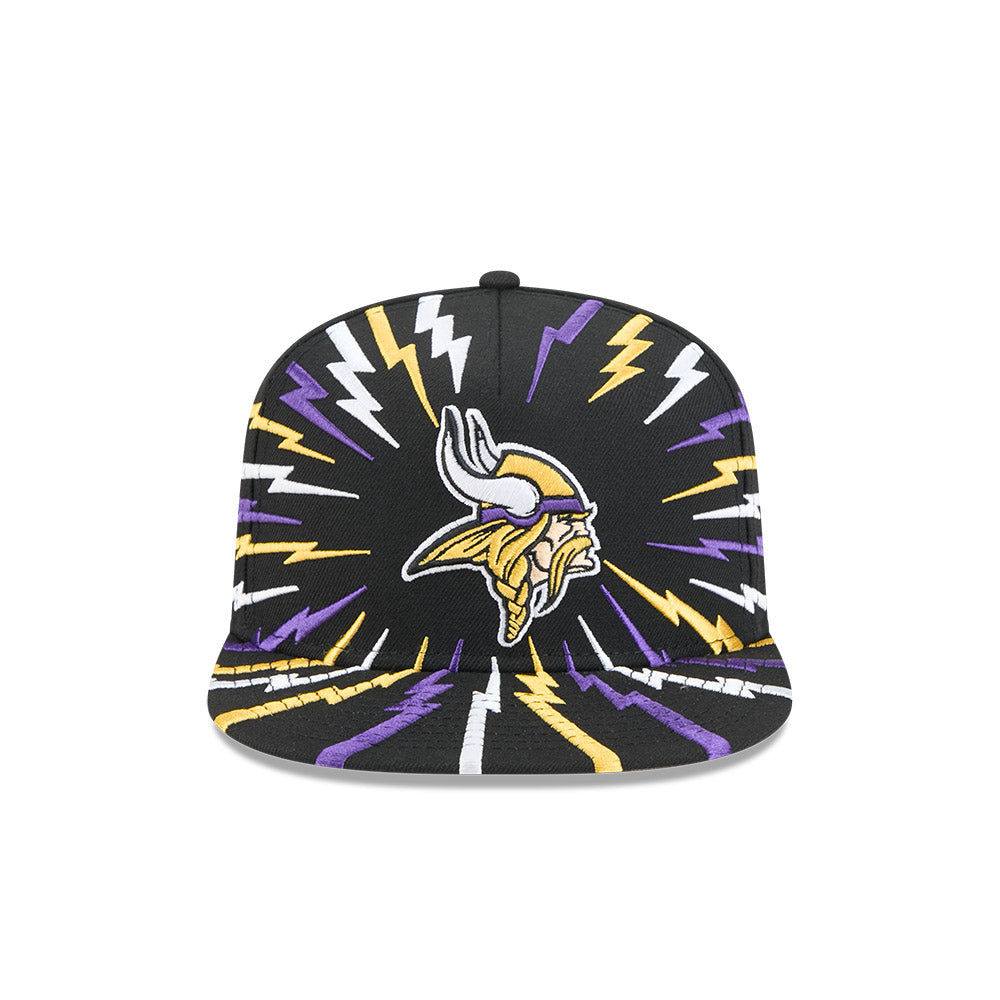 Minnesota Vikings New Era "THE BOLT" 9Fifty A-Frame Snapback NFL Hat - Black