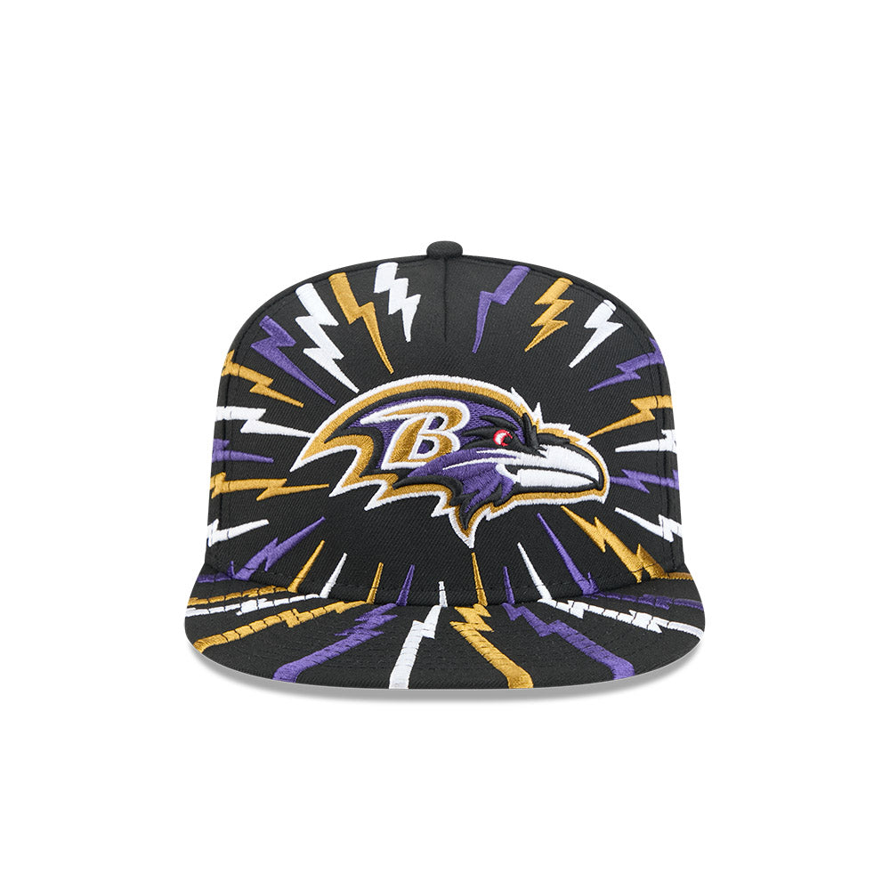 Baltimore Ravens New Era "THE BOLT" 9Fifty A-Frame Snapback NFL Hat - Black