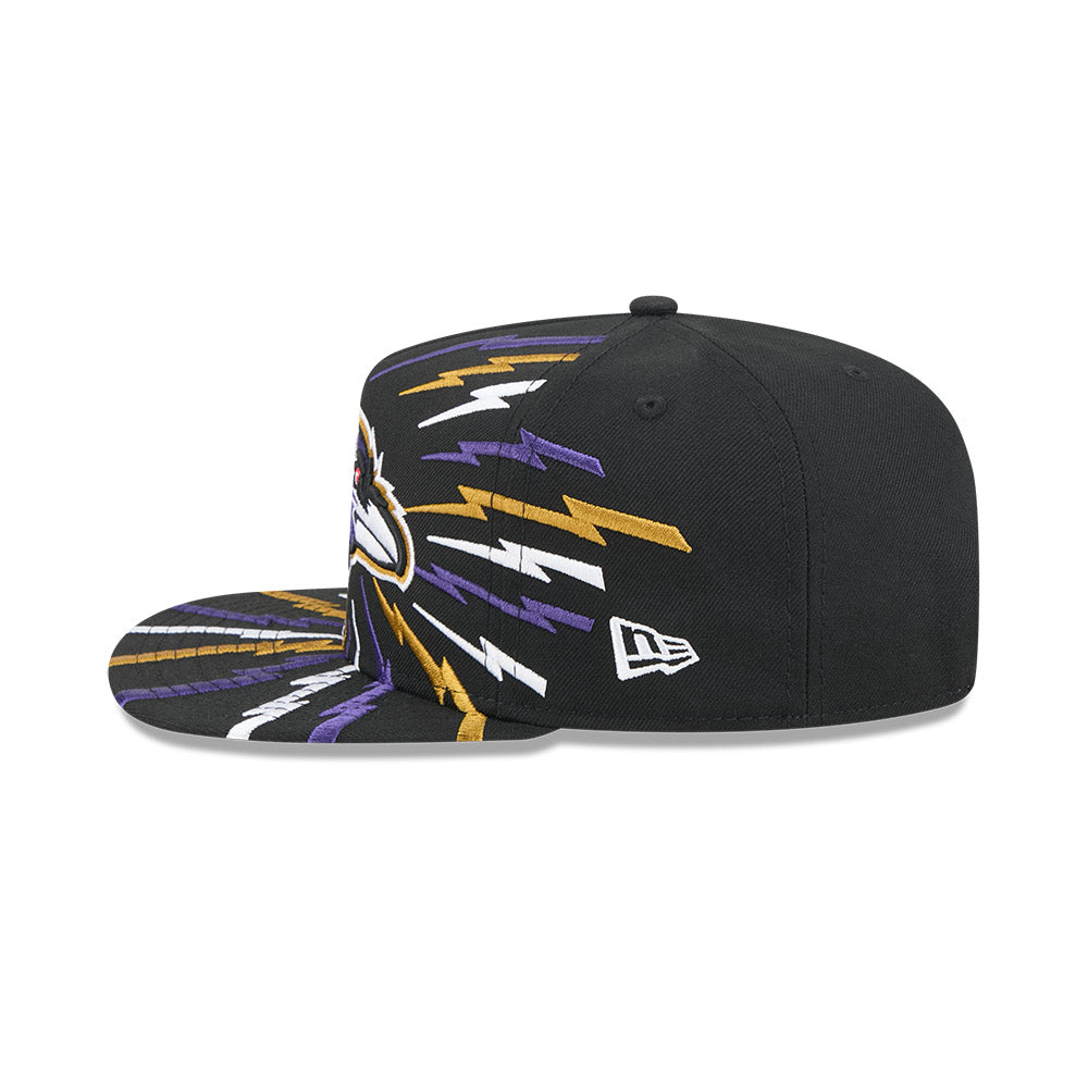 Baltimore Ravens New Era "THE BOLT" 9Fifty A-Frame Snapback NFL Hat - Black