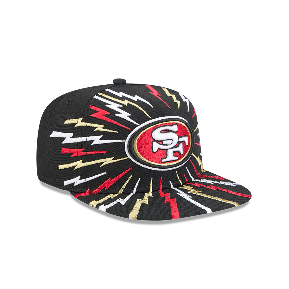 San Francisco 49ers New Era "THE BOLT" 9Fifty A-Frame Snapback NFL Hat - Black