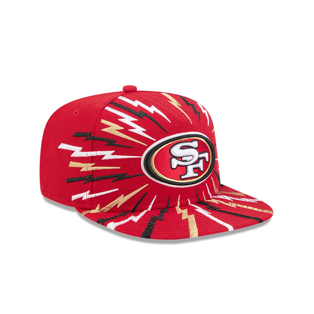 San Francisco 49ers New Era "THE BOLT" 9Fifty A-Frame Snapback NFL Hat - Scarlet