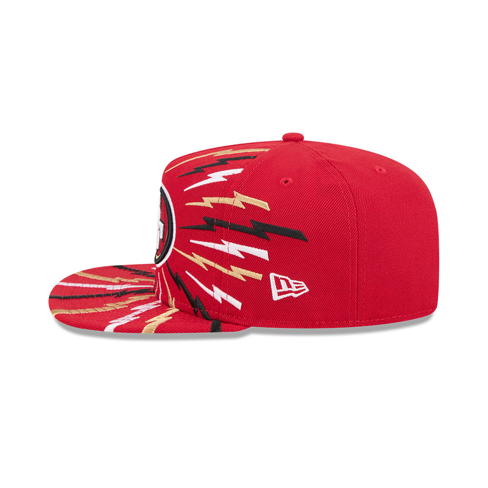 San Francisco 49ers New Era "THE BOLT" 9Fifty A-Frame Snapback NFL Hat - Scarlet
