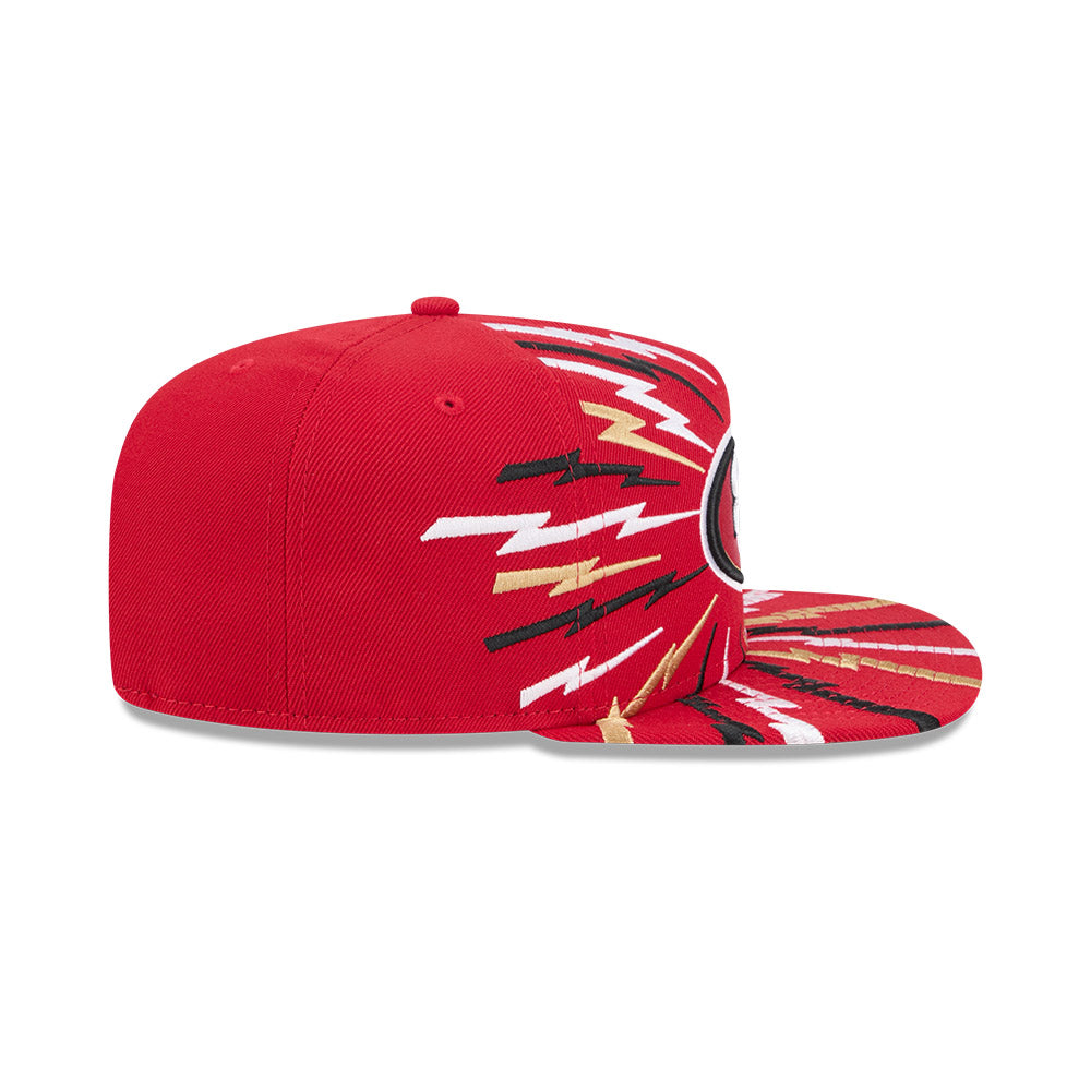 San Francisco 49ers New Era "THE BOLT" 9Fifty A-Frame Snapback NFL Hat - Scarlet
