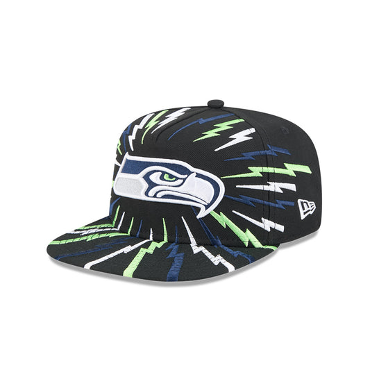 Seattle Seahawks New Era "THE BOLT" 9Fifty A-Frame Snapback NFL Hat - Black