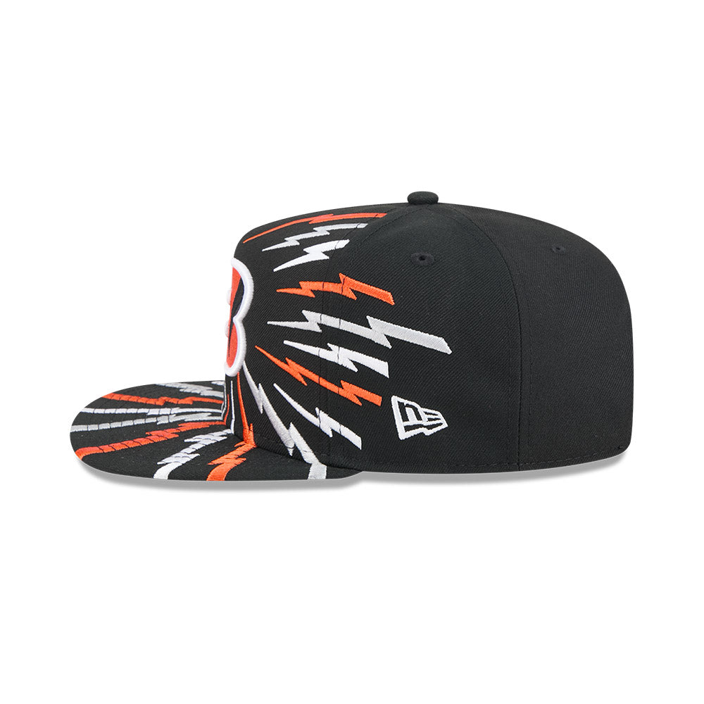 Cincinnati Bengals New Era "THE BOLT" 9Fifty A-Frame Snapback NFL Hat - Black