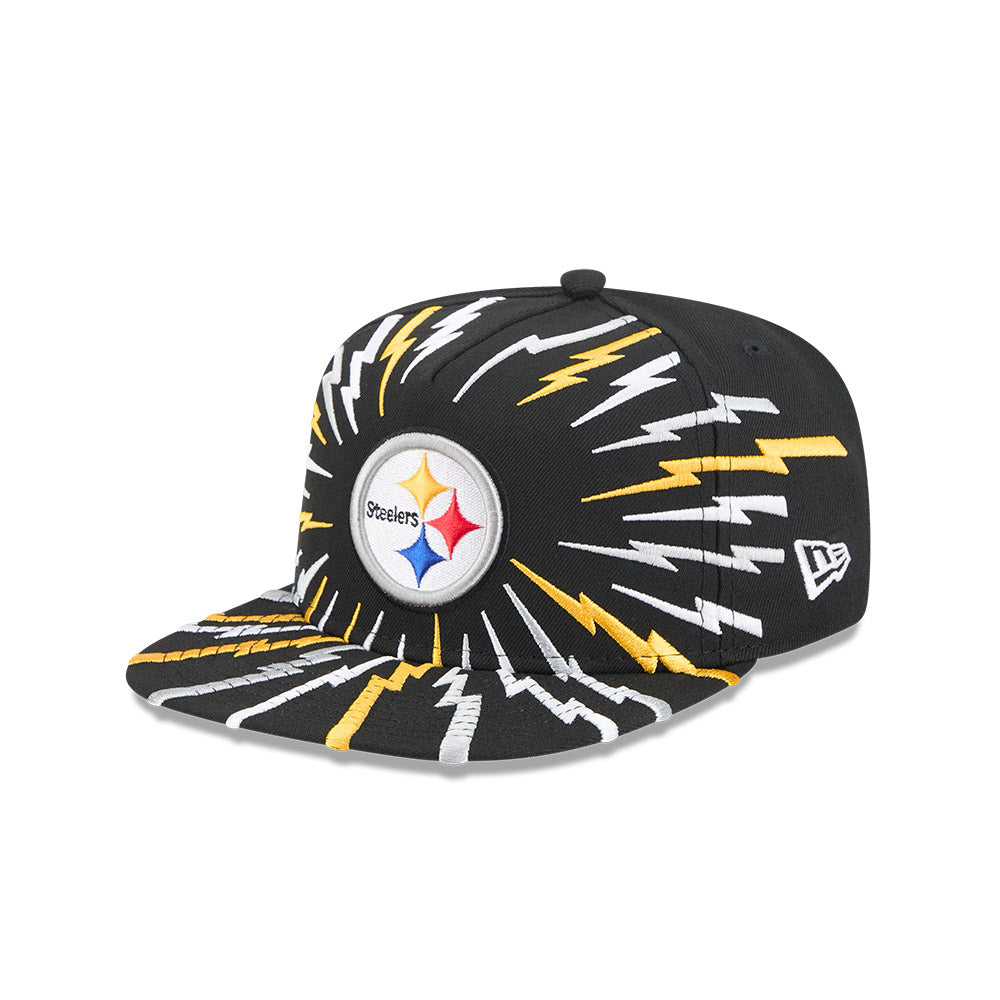 Pittsburgh Steelers New Era "THE BOLT" 9Fifty A-Frame Snapback NFL Hat - Black