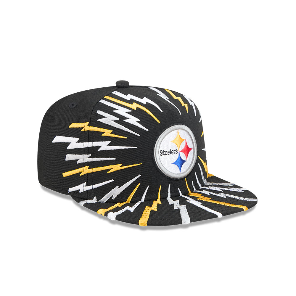 Pittsburgh Steelers New Era "THE BOLT" 9Fifty A-Frame Snapback NFL Hat - Black