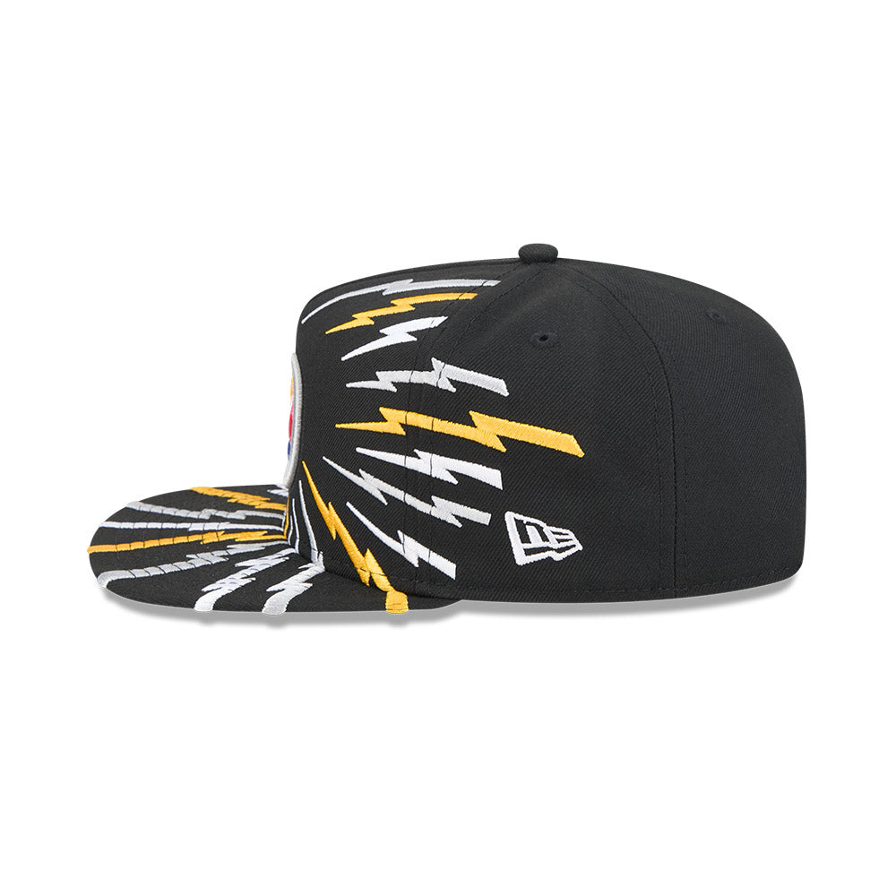 Pittsburgh Steelers New Era "THE BOLT" 9Fifty A-Frame Snapback NFL Hat - Black
