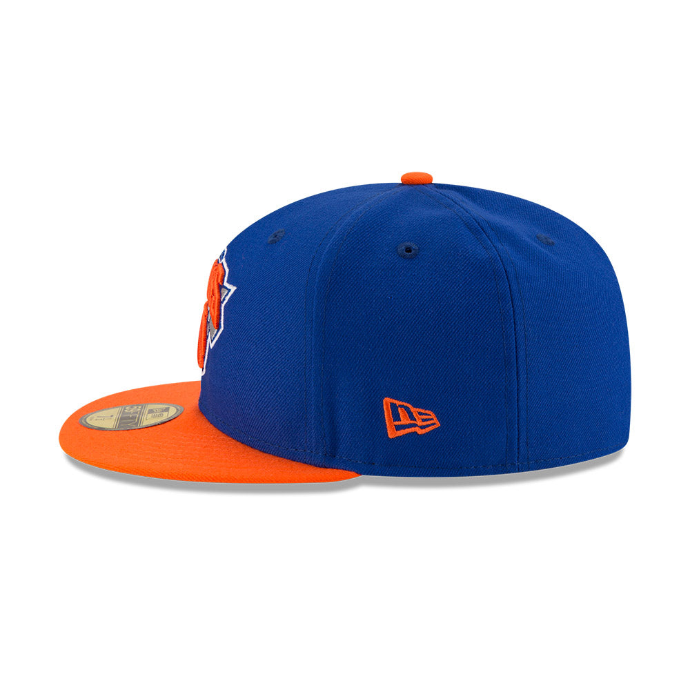 New York Knicks New Era NBA CLASSIC 59FIFTY 2Tone Fitted Hat - Royal/Orange