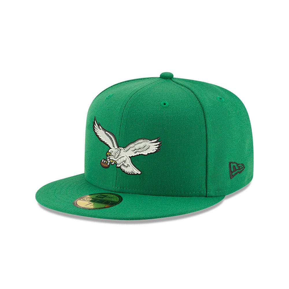 Philadelphia Eagles New Era Throwback 59Fifty Fitted Hat - Kelly Green