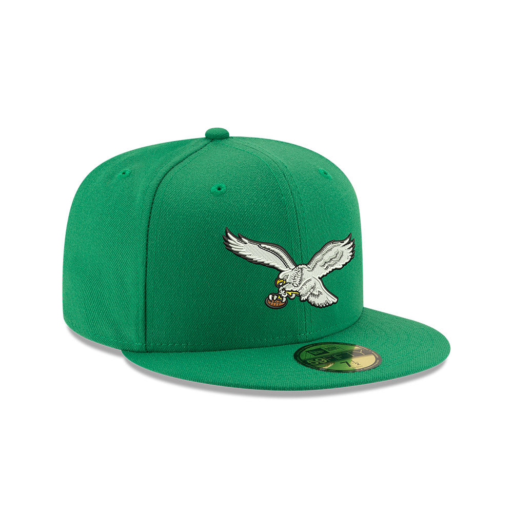 Philadelphia Eagles New Era Throwback 59Fifty Fitted Hat - Kelly Green