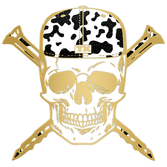 🚨PRE-ORDER ONLY! EXPRESS SHIPPING🚨 TXFitteds Exclusive Cow Print Pin = Gold/Black