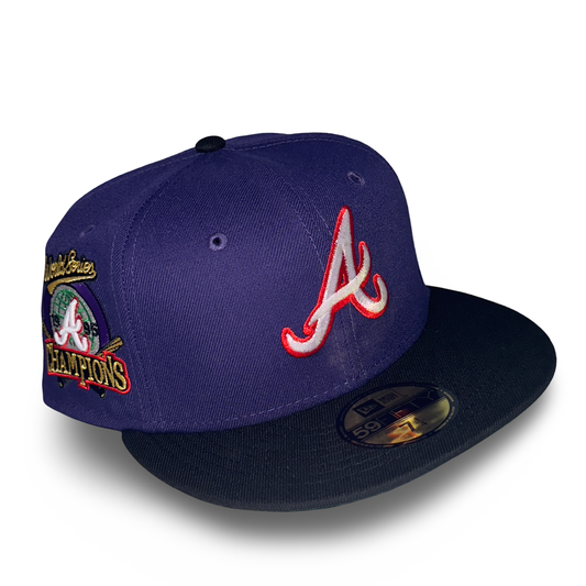 Atlanta Braves "BIG BODY" Exclusive New Era 59Fifty Fitted Hat - Purple/Black