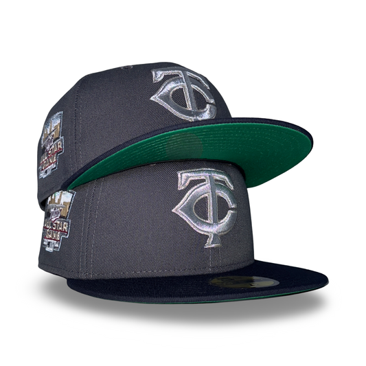 MInnesota Twins "TWIN SHADOW" Exclusive New Era 59Fifty Fitted Hat - Dark Graphite/Navy