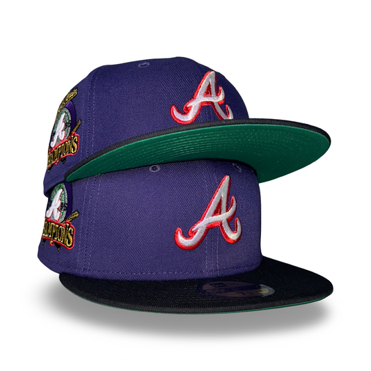 Atlanta Braves "BIG BODY" Exclusive New Era 59Fifty Fitted Hat - Purple/Black