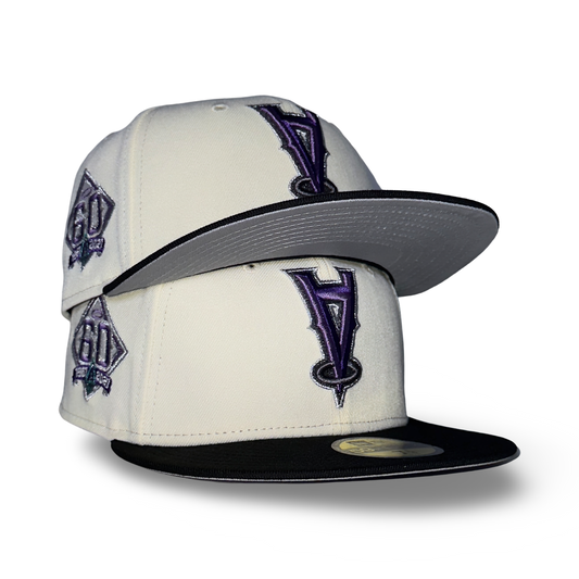 Anaheim Angels 'TWO-FACED ANGELS" Exclusive New Era 59Fifty Fitted Hat - Chrome/Black
