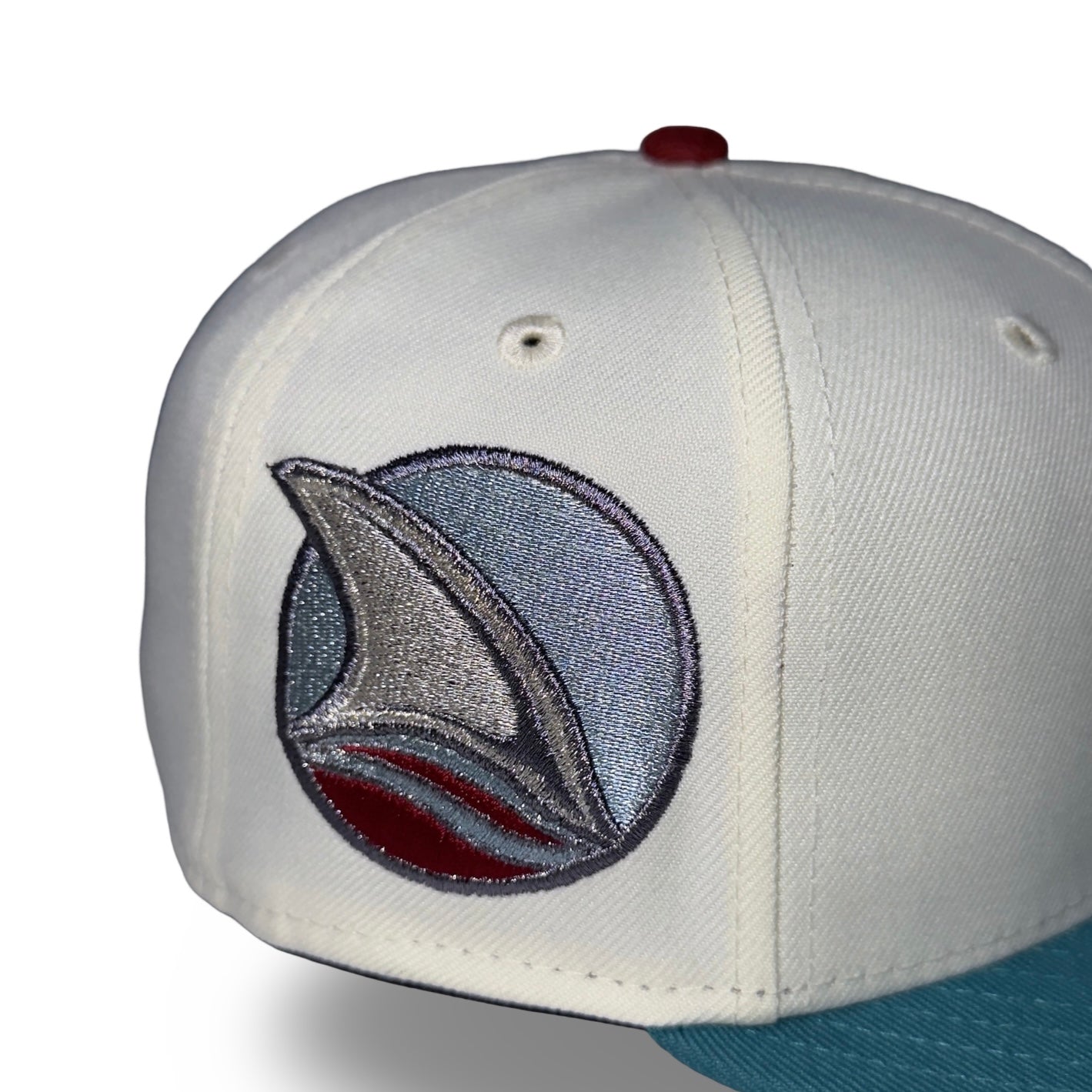 San Jose Sharks "BEWARE" Exclusive New Era 59Fifty Fitted Hat - Chrome/Teal/Icy UV