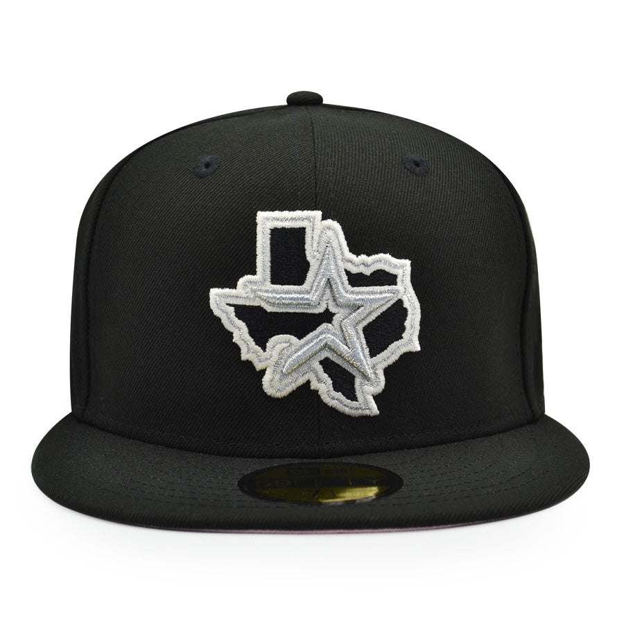 Houston Astros 2000 Inaugural Season Exclusive New Era 59Fifty Fitted Hat - Black/Pinky UV