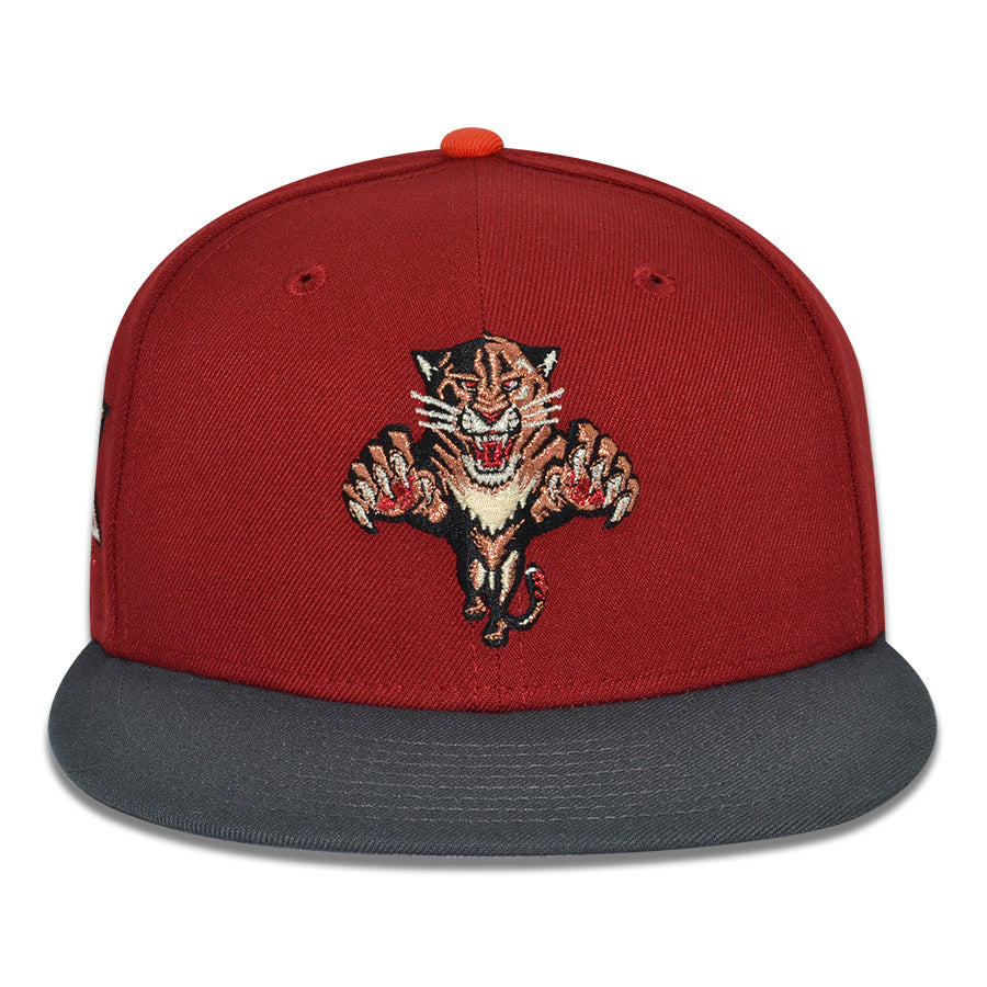 Florida Panthers "BEAST OF FIRE" Exclusive New Era 59Fifty Fitted Hat - H-Red/Dark Graphite