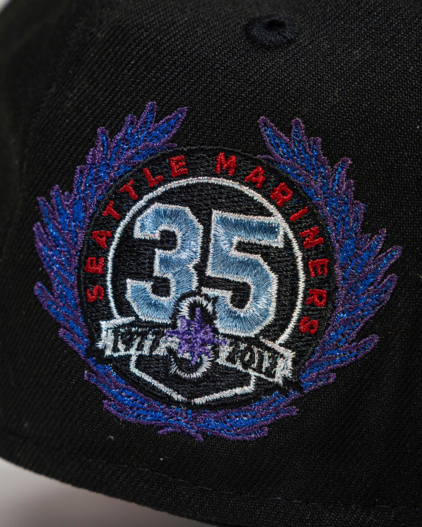 Seattle Mariners "HOLLOW PURPLE" Exclusive New Era 59Fifty Fitted Hat - Black